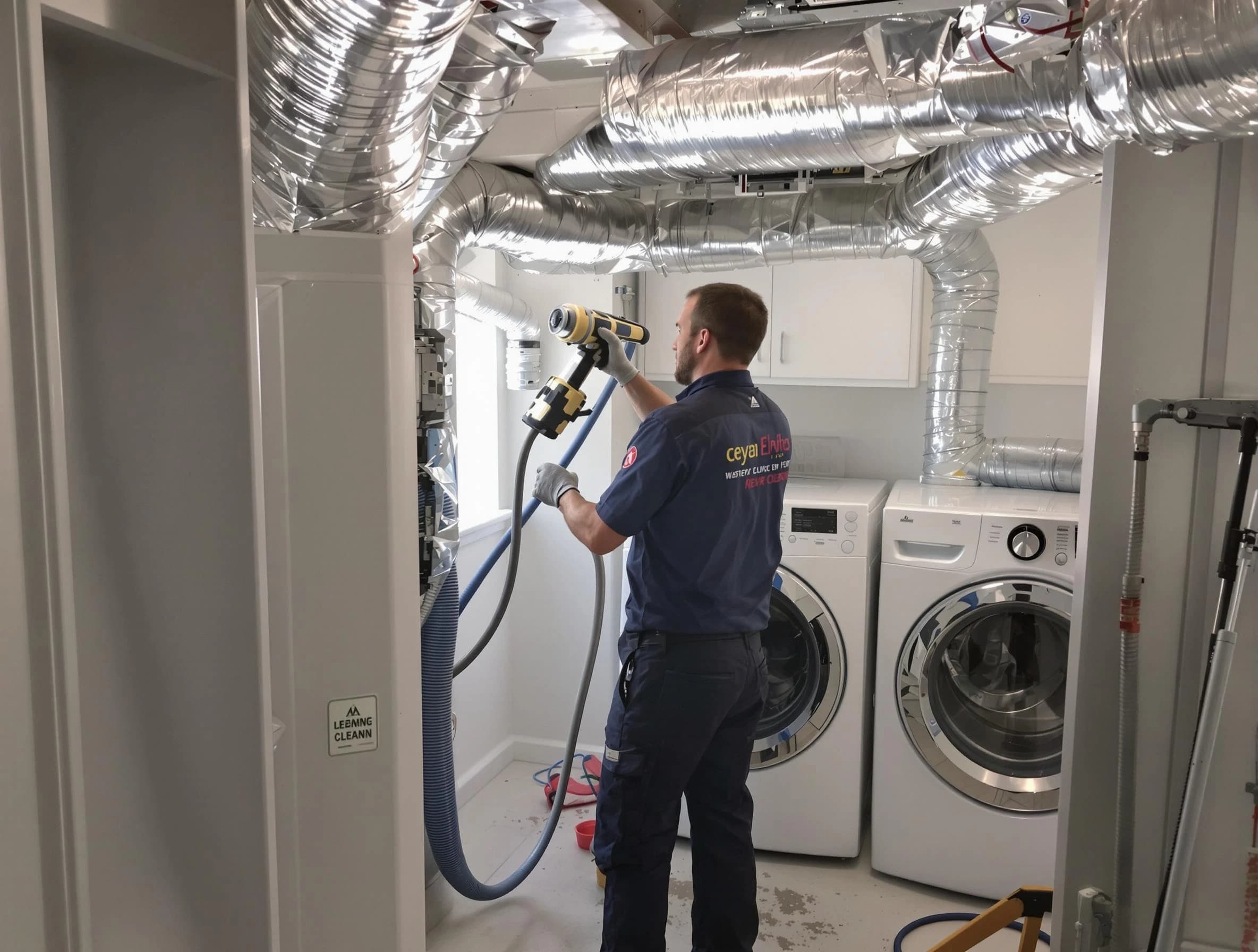 Avondale Estates Dryer Vent Cleaning specialist using advanced equipment for thorough duct cleaning in Avondale Estates