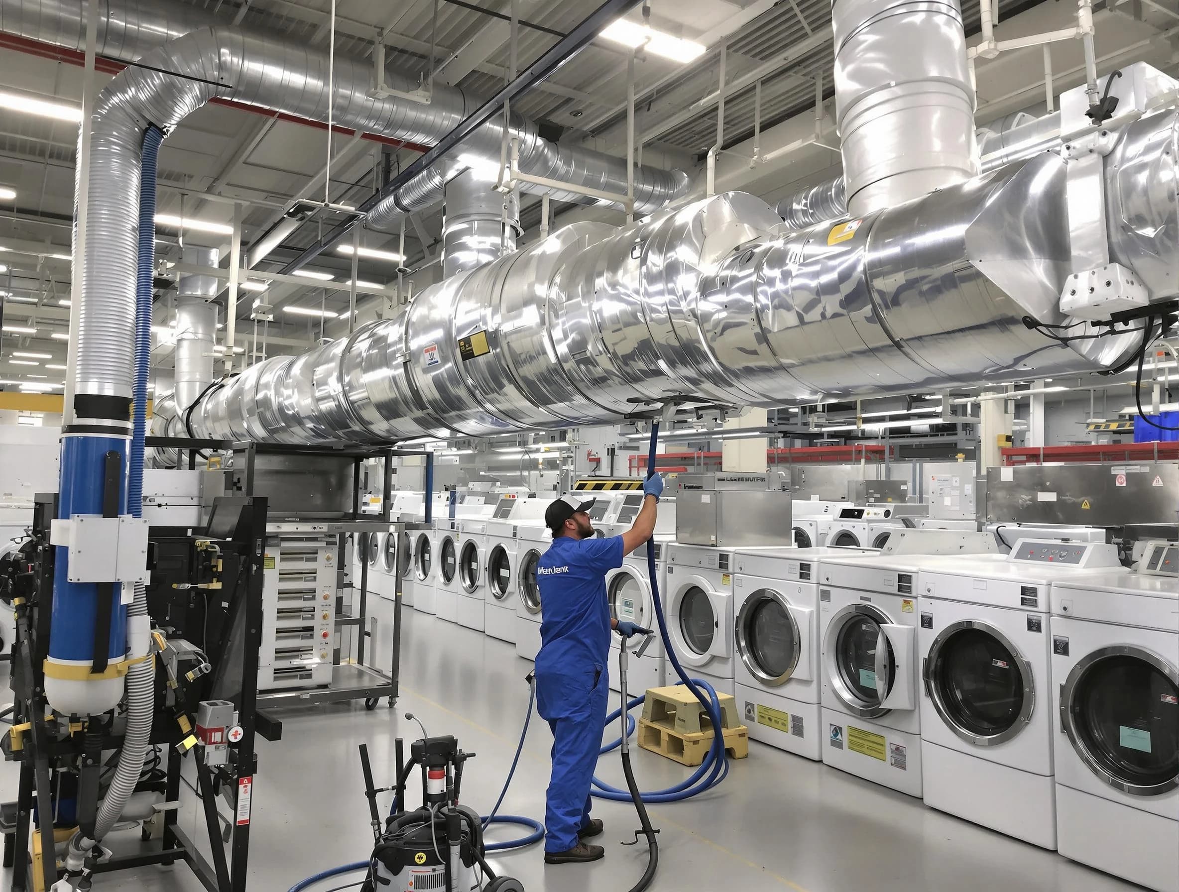 Avondale Estates Dryer Vent Cleaning team performing heavy-duty industrial dryer vent cleaning in Avondale Estates